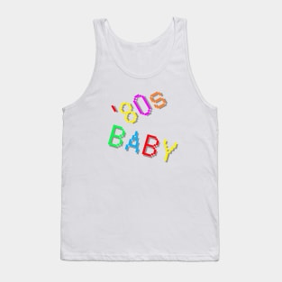 '80s Baby. Colorful Retro Design. (White Background) Tank Top